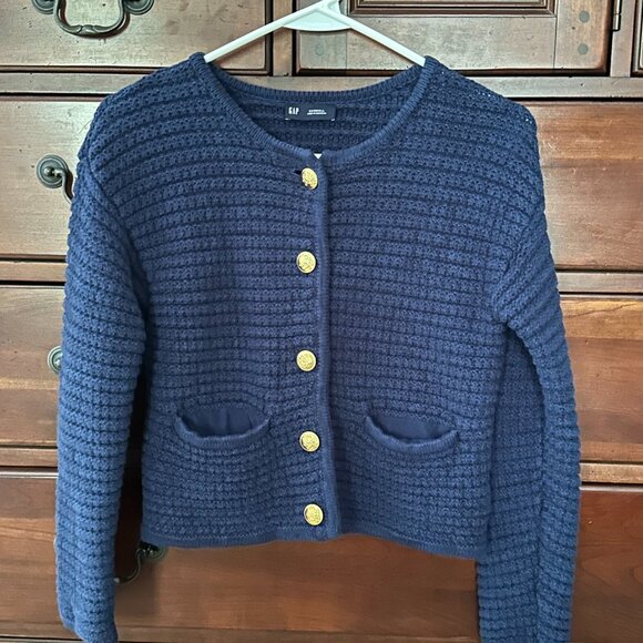 GAP Textured Sweater Jacket, size XXS - Picture 4 of 5